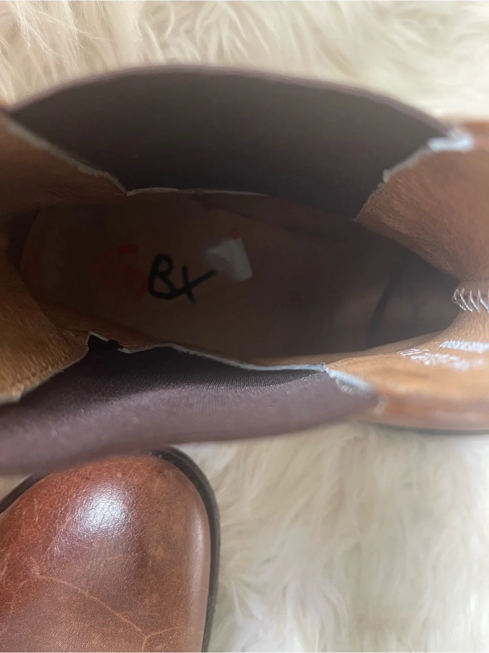 GBX Men’s Chelsea Boots leather tan and Brown elastic sides slip on boots SZ10.5
